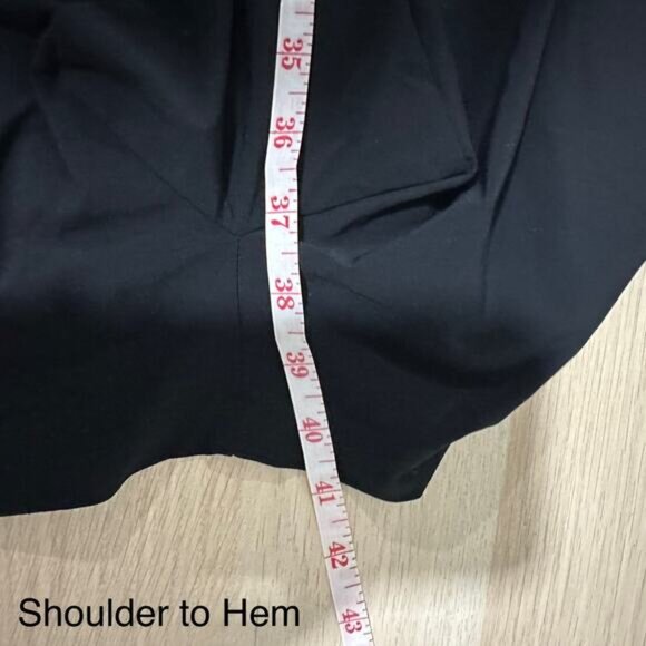 Porto Womens Artsy Minimalist Long Sleeve Tunic Dress in Black Size 2 / Medium - Picture 12 of 13